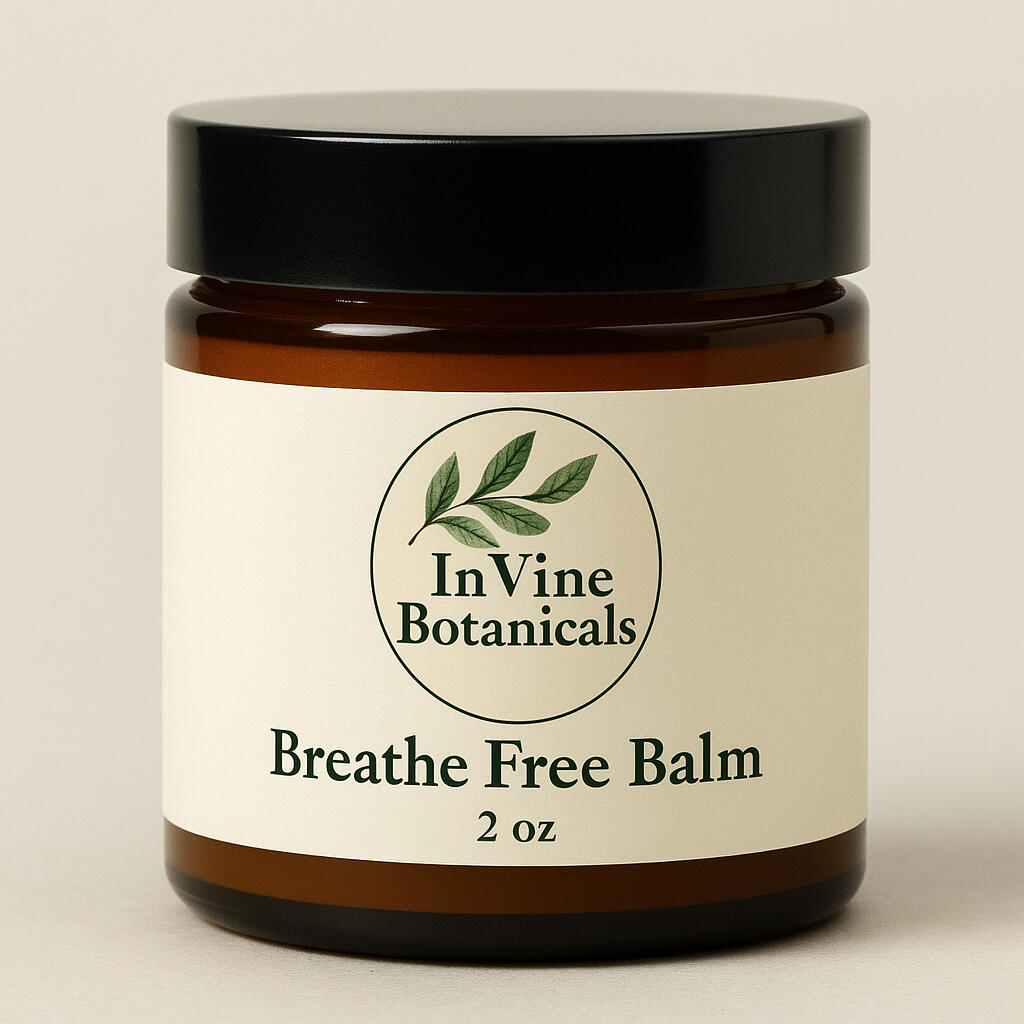 InVine Breathe Free Balm small-batch herbal remedy for congestion relief InVine Breathe Free Balm small-batch herbal remedy for congestion relief